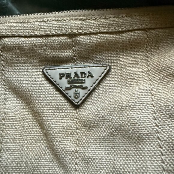 Prada Studded Canapa  Pouch - Picture 4 of 15